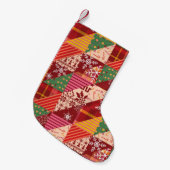 クリスマスキルト スモールクリスマスストッキング (正面 (吊り時))