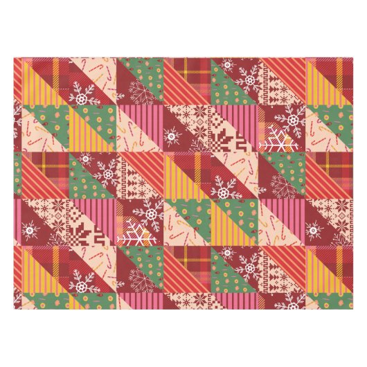 クリスマスキルト テーブルクロス (正面(横))