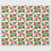 クリスマスキルト ラッピングペーパー (フラット)