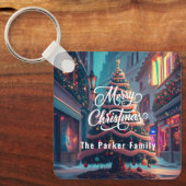 クリスマスキーチェーンのパーソナライズ キーホルダー (正面)