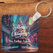 クリスマスキーチェーンのパーソナライズ キーホルダー (裏面)