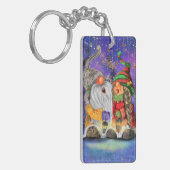 クリスマスキーチェーンギフトカップル格言歌 キーホルダー (正面左)