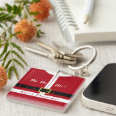 クリスマスキーホルダーギフトおもしろいwithサンタデザイン キーホルダー (正面右)