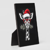 クリスマスギザギザサンタ帽パジャマギフトファミリーマット フォトプラーク (側面)