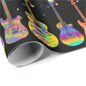 クリスマスギタカラフルーパターン ラッピングペーパー (ロールコーナー)