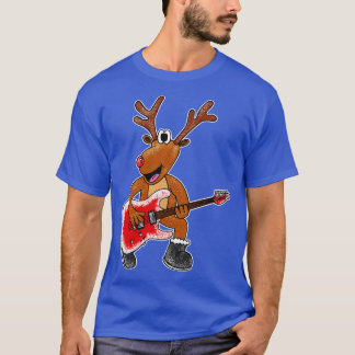 クリスマスギタリストRudolf The Reindeer Electric G Tシャツ