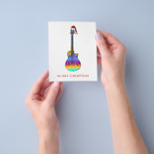 クリスマスギターカッコいいカラフル予算 チラシ (手)