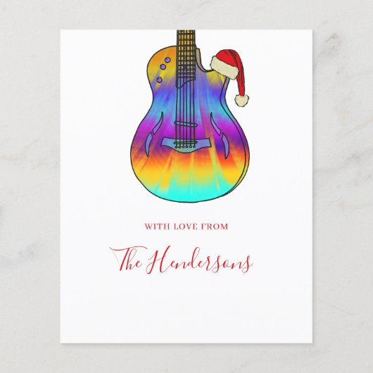 クリスマスギターカッコいいカラフル予算 チラシ (裏面)