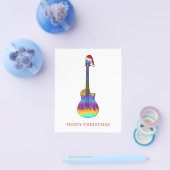 クリスマスギターカッコいいカラフル予算 チラシ (シングル)