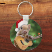 クリスマスギターピグ キーホルダー (正面)