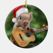 クリスマスギターピグ セラミックオーナメント (裏面)