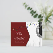 クリスマスギターフェリズナビダッドフェスティバルレッド シーズンポストカード (スタンド正面)