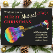 クリスマスギターミュージシャン パーソナライズされた シーズンカード