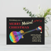 クリスマスギターミュージシャン パーソナライズされた シーズンカード (スタンド正面)