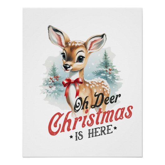 クリスマスギフトああ鹿クリスマスはここにある ポスター (正面)