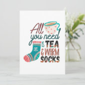 クリスマスギフトあなたが必要なのは紅茶と暖かい靴下 招待状 (スタンド正面)