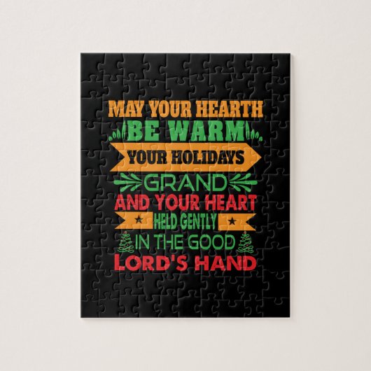 クリスマスギフトあなたの炉裏は暖かくなるかもしれない ジグソーパズル (縦)