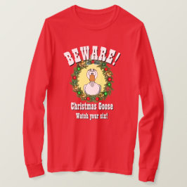 クリスマスギフトおもしろいノベルティクリスマスグース Tシャツ