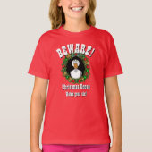 クリスマスギフトおもしろいノベルティクリスマスグースT-Shi Tシャツ (正面)