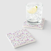 クリスマスギフトかわいいフローラディティ ストーンコースター (横)