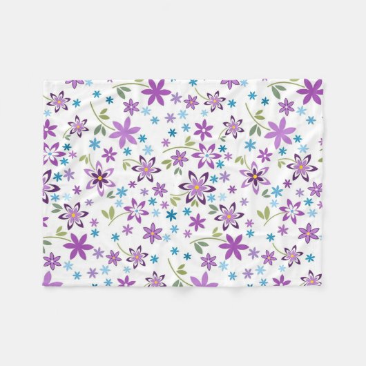 クリスマスギフトかわいいフローラディティ フリースブランケット (正面(横))