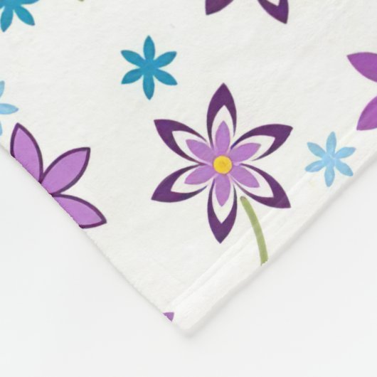 クリスマスギフトかわいいフローラディティ フリースブランケット (角)