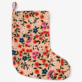 クリスマスギフトかわいい小さな花シームレス スモールクリスマスストッキング