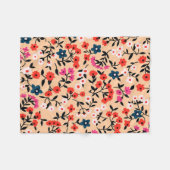 クリスマスギフトかわいい小さな花シームレス フリースブランケット (正面(横))