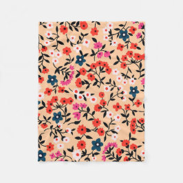 クリスマスギフトかわいい小さな花シームレス フリースブランケット