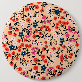 クリスマスギフトかわいい小さな花シームレス 缶バッジ