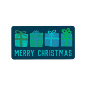 クリスマスギフトかわいい手で引き出しメリークリスマス ラベル (正面)