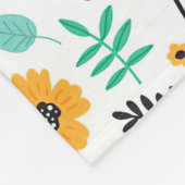 クリスマスギフトかわいい手描きフローラ カラフル フリースブランケット (角)