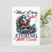 クリスマスギフトがサンタと魚釣りに行く可能性が最も高い シーズンカード (スタンド正面)