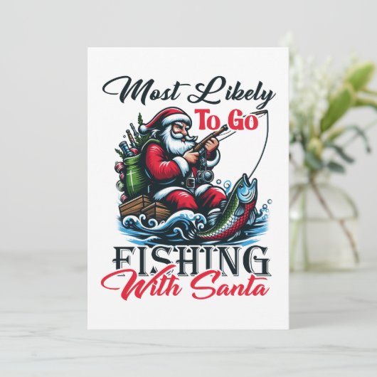 クリスマスギフトがサンタと魚釣りに行く可能性が最も高い シーズンカード (スタンド正面)