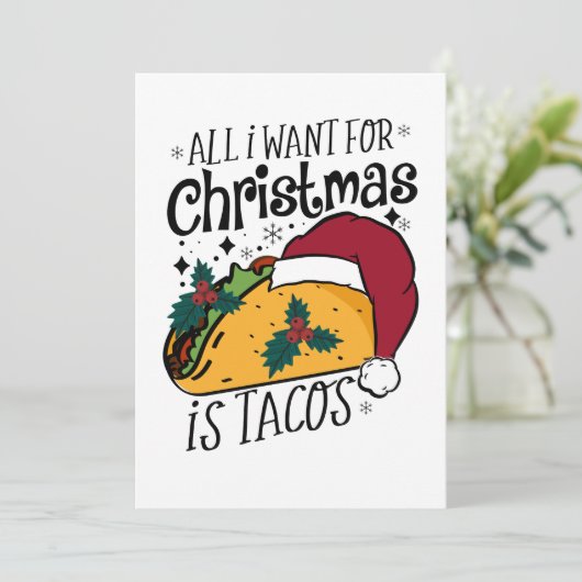 クリスマスギフトが欲しいものはタコス シーズンカード (スタンド正面)