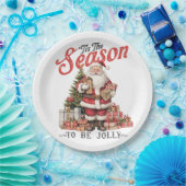 クリスマスギフトこの季節 ペーパープレート (パーティー)