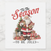 クリスマスギフトこの季節 ワインラベル (シングルラベル)