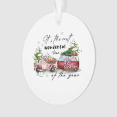 クリスマスギフトそれは最も素晴らしい時間である オーナメント (正面)