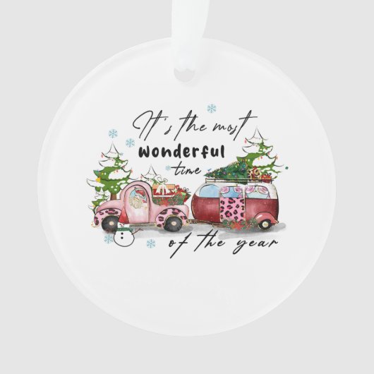 クリスマスギフトそれは最も素晴らしい時間である オーナメント (正面)