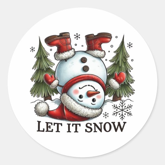 クリスマスギフトそれを雪男 ラウンドシール (正面)