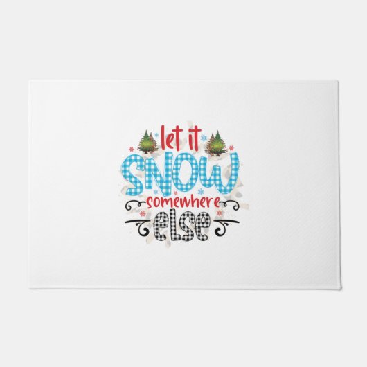 クリスマスギフトで雪を降らせる ドアマット (正面)