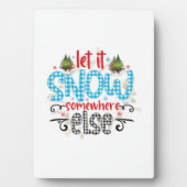 クリスマスギフトで雪を降らせる フォトプラーク (正面)