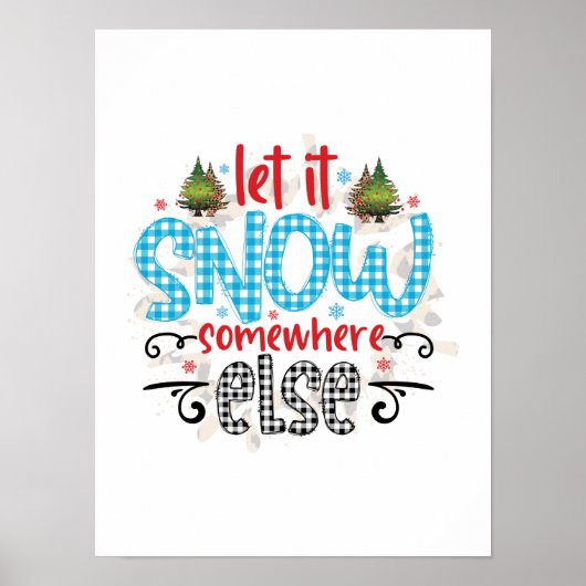 クリスマスギフトで雪を降らせる ポスター (正面)