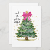 クリスマスギフトと彼はメリークリスマスと呼ばれる 招待状 (正面/裏面)