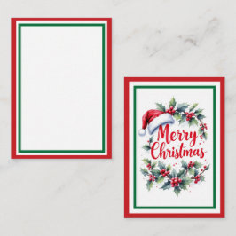 クリスマスギフトに個人的なメッセージを添えて ノートカード