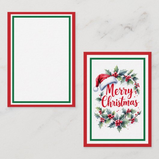 クリスマスギフトに個人的なメッセージを添えて ノートカード (正面/裏面)