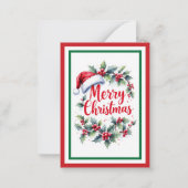 クリスマスギフトに個人的なメッセージを添えて ノートカード (裏面)