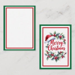 クリスマスギフトに個人的なメッセージを添えて ノートカード