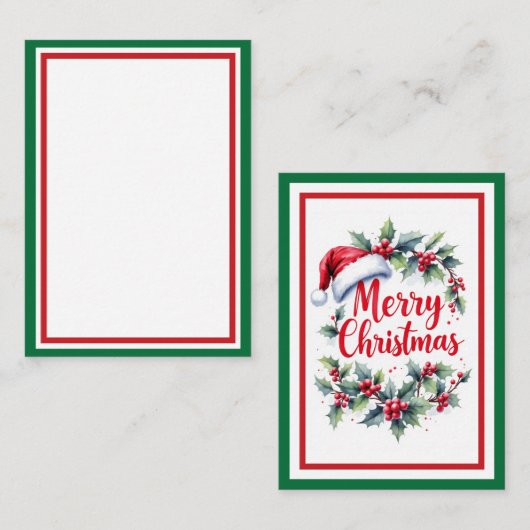 クリスマスギフトに個人的なメッセージを添えて ノートカード (正面/裏面)