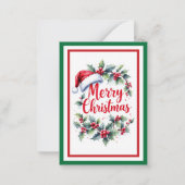クリスマスギフトに個人的なメッセージを添えて ノートカード (裏面)